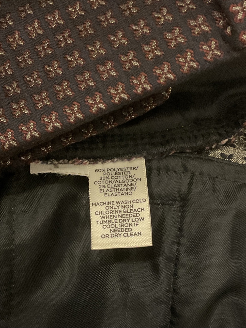 LOFT "Marisa" Skinny Violet Mist Petal Patternned Slim Ankle Pants Size 6 - Picture 4 of 5